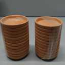 24pcs Terra Cotta Saucer, 3.2-inch Small Mini Clay Pots Tray, Suitable for 3inch, 2.5inch, 2inch Succulents Nursery Pots (Red)