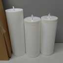 Flameless LED Candles, Flickering Larger Candles with Remote Control & Timer, Battery Operated Waterproof Pillar Candles,3pc for Valentine's Day,Indoor Outdoor Lanterns,Church,Wedding,Patio Porch