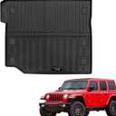 Custom for 2018-2025 Jeep Wrangler JL 4 Door Accessories Cargo Mats Trunk Liner All Weather TPE Protection Mat (Not fit 4XE Or JK)