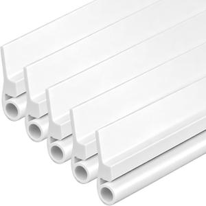 FoldTier 5 Pcs Self Adhesive Door Weather Stripping Top Sides, White 42 "
PVC Door Seal Strip, Blocks Draft Noise Dust, Rubber Foam Tip, Top and Side Frames, Energy Saving, Peel Stick Install