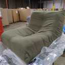 Bean Bag Chair, Fireside Chair Bean Bag Sofa for Adults, Bean Bag Chairs for Teens with High-Resilience Foam, Memory Foam & Non-Slip Base Bean Bag for Living Room, Bedroom, Office (Teddy, Green)