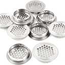 uxcell 10pcs Air Vent Stainless Steel Round 1.5 Inch Dia Circular Soffit Vent Mesh Hole Louver for Kitchen Bathroom Cabinet Wardrobe