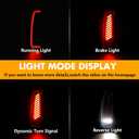Sequential LED Tail Light for Chevy Silverado 2003-2006, with StartUp Animation, Dynamic Turn Signal, C Shaped Design Tail Lamp, Brake, Reverse Light, Plug-and-Play, Weatherproof, Size: Sequential LED