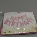 65 Pcs Pink Happy Birthday Balloons and 2 Sets A-Z Letters Foil Balloons, 16 Inch Personalized Name Happy Birthday Banners for Wedding Baby Shower Anniversary Party Decorations (Pink)