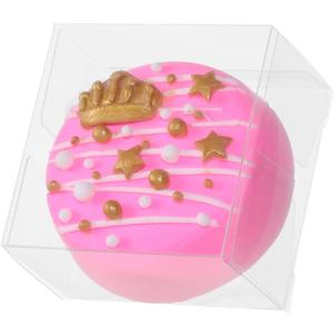 RomanticBaking 50Pack 2 x 2 x1.2 Inches Plastic Clear Single Macaron Box Party Favor Bakery Boxes Chocolate covered Ore Boxes