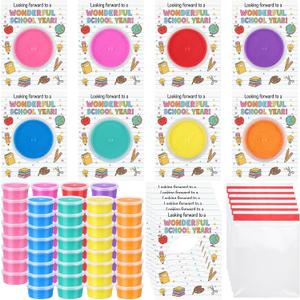VioraWhite 48 Pcs Back to School Air Dry Clay Set with Card and Gift Bags DIY Clay Model Arts and Crafts Gift Graduation Party Favors Prizes for Kids Students Children Classroom