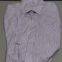 Grade 4 Wrinkle-Resistant Long Sleeve Striped Button-Down Shirt for Men Mens Dress Shirts (XX-Large, 00115-purple)