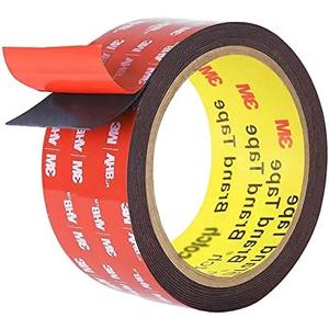 Mounting Tape 2in x 10ft, Double Sided Tape Heavy Duty Waterproof Foam Tape, 3 Sided Mounting Tape Heavy Duty, Adhesive Tape for Carpet Picture Hanging Black