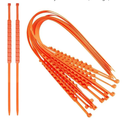 10 PCS Reusable Adjustable Nylon Non-Slip Tire Zip Ties Snow Chains for Auto Pickup Trucks Suv on Ice Sand Mud Rain Road, Emergency Mud Survival Multi-Function Security Cable Belts (Orange)