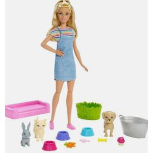 Barbie Play N Wash Pets Doll and Playset NEW 3+ FXH11