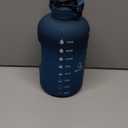 AQUAFIT 1 Gallon Water Bottle with Time Marker - Straw & Chug Lid - BPA Free Gym Water Bottle with Straw - Big Gallon Jug (Nebula, 128 oz - 2in1 Lid)