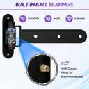 Heavy Duty Gate Hinges, 900 Lbs Capacity, 13" Bolt-On or Weld-On with Built-in Ball Bearings, 180 One-Way Open for Wooden/Metal Gates, Fences, Barns, Garden Gates, Sheds (Matte Black)