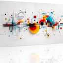 SERIMINO Colorful Abstract Large Wall Art, Geometric Dot Line Minimalist Canvas Prints Paintings, Modern Aesthetic Pictures Wall Decor Living Room Bedroom Game Room, Office Decor Artwork 20"X40"