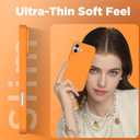 Magnetic for iPhone 16 Case, Compatible with Magsafe, Suction Cup Phone Mount, [2 Screen Protectors][Camera Lens Protector] Silicone Shockproof Protective Slim Phone Cover 6.1", Orange