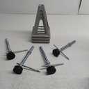 X-Haibei RV Stabilizers Jacks for Trailer Camper 4 Pack Aluminum Stack Jack Stands 6000 Pounds Supports with Cushion Rubbers Adjustable from 11" to 17"