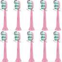 Toothbrush Replacement Heads for Philips Sonicare Plaque Control Simply Clean 4100 5100 Electric Brush Head, 10 Pack, Pink