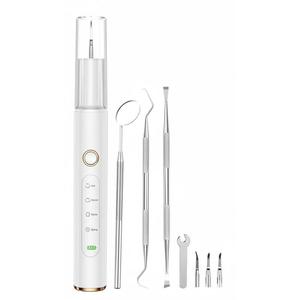 Plaque Remover for Teeth - Tartar Remover for Teeth, Dental Calculus Remover Teeth Cleaning Kit 4 Speed Modes with 4 Replaceable Heads