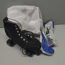 XUDREZ Cowhide Roller Skates for Women Men High-Top Premium Roller Skates (42, Black)