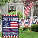 NASIAN 250 Year American Anniversary Flag 250th Anniversary USA Merchandise Garden Flag Patriotic 4th of July We The People 1776 Yard Garden Flags For Outside 12x18 Inch Double Sided Outdoor Banner Decorations