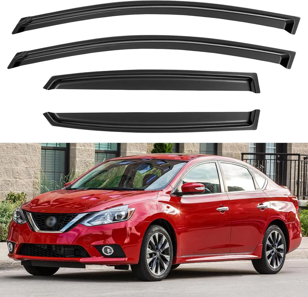 Window Visors Rain Guards Shield for 2013-2019 Nissan Sentra, Window Wind Deflectors Vent Shades for 13-19 Sentra