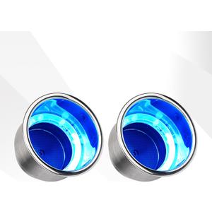 2Pcs Boat Cup Holder, Stainless Steel Blue LED Cup Drink Holders Inserted, 12V Waterproof Yeti Cup Holders for Marine Boat RV Camper Seats