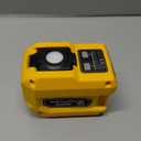 220W Power Inverter Compatible with Dewalt 20V Battery, DC 20V to AC 110V Inverter, Portable Power Station Generator with 1 AC Outlet, 2 USB Ports & 1 Type-C Fast Charging, 400LM LED Work Light (Yellow)