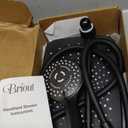 Wide Rain Shower Head With 5 Modes Handheld Showerheads, High Pressure Showerhead Combo with Extension Arm for Bathroom Accessories, Adjustable Shower Head with Anti-Clog Nozzles (Black)