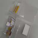 Acrylic Brochure Holder and Business Card Holder 2 Pack with 20 Self Adhesive Label Holders, Acrylic Display Stands for Countertops, Clear Plastic Flyer Holder for Magazines Pamphlets Booklets