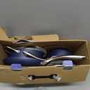 M MELENTA Pots and Pans Set, 7 Piece Nonstick Ceramic Cookware Set, Kitchen Induction Cookware Sets, Pots and Pans Non Stick with Oven Safe Handle, 100% PFOA Free, Blue