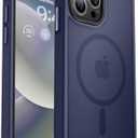 MOCCA Strong Magnetic for iPhone 15 Pro Max Case, [Compatible with Magsafe][13FT Military Drop Protection] Slim Translucent Matte Shockproof Case for iPhone 15 ProMax Case 6.7'', Deep Blue, Pack of 2