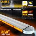 ASPL 49 inch Low Profile Rooftop Emergency Strobe Lights Bar Flashing Warning Security Traffic Advisor Hazard/Full Aluminum/Take Down & Alley Light for Trucks Tow Construction Vehicles (Amber)
