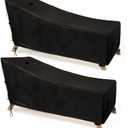 Chaise Lounge Cover Waterproof Patio Lounge Chair Cover UV Resistant Lounger Covers Dust-Proof Outdoor Lounge Chair Covers 2Pack Patio Furniture Covers 78Lx32Wx35H in Black