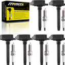 Set of 6 Ignition Coils Pack UF807 68223569AB & 6 PCS Iridium Spark Plugs Compatible with Chrysler Pacifica Dodge Durango Jeep Grand Cherokee Wrangler Ram 1500 3.6L V6