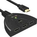 HDMI Switch, GANA 4K HDMI Splitter 3 in 1 Out, 3-Port Switcher Selector with Pigtail HDMI Cable,Supports Full HD 4K 30Hz 1080P 3D Player, Compatible with PS4/3, Xbox, Fire Stick, Roku, PC,TV