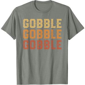 Thanksgiving Turkey Fun Gobble Gobble Gobble Men Boys T-Shirt