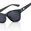 LVIOE Narrow Polarized Sunglasses for Women Trendy Classic Cat Eye Sun Glasses for Small Face Women with UV400 Protection