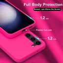bemal for Samsung Galaxy S25 Case - Smooth Silky Liquid Silicone - Slim Fit Soft Microfiber Lining - Designed for Women and Girls - Shockproof Protective Phone Cover 6.1"- Hot Pink