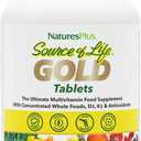 NaturesPlus Source of Life GOLD Multivitamin - 90 Tablets - With Vitamins D3, B12 & K2 - Blood, Bone & Immune Support - Vegetarian & Gluten Free - 30 Servings Best By: 03/2029
