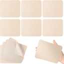 20 Pieces Chamois Cloth, 7x6 Inch Chamois for Pottery Soft Pre-Cut Artist Chamois Leather Clay Trimming Tool for Pottery, Glasses, Jewelry, Musical Instruments, Camera and Car Cleaning Beige