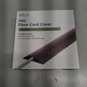 Floor Cord Cover 4FT, Walnut Wood Cord Hider Floor, Soft PVC Cord Protector Floor, Hide Extension Floor Wire Covers for Cords, Organizer Wires Floor Cable Cover, Cable Cavity: 0.47" (W) x 0.24" (H)