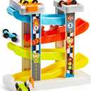 lalalark Toddler Toys for 18M+ Boy and Girls, Race Track Car Ramp Toy with 4 Cars and Multiple Parking Spaces, Birthday Gifts for Baby Toddler Kids Indoor Outdoor, Medium