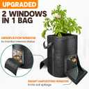 3 x [Upgraded] 4Pcs 15 Gallon Potato Grow Bags with Unique Harvest Window & Visible Window, Non-Woven Planter Pot with Sturdy Handle, Potato Growing Container, Plant Garden Bags to Grow Vegetables, Tomato
