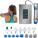 Body Massager Shockwave Therapy Machine for Body Muscle Relaxation Pain Relief with 7 Massager Heads (White)