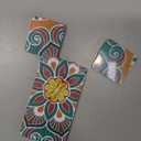 Saillong 4 Pcs Large Mandala Diamond Painting Cell Phone Stand 5.5 Inch DIY Full Drill Crystal Diamond Art Phone Holder Bling Painting Art Craft Kits for Beginner Adult