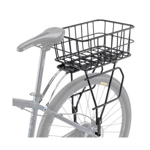 CXWXC Rear Bike Rack with Basket - Bike Cargo Rack for Disc Brake/Non-Disc Brake Mount - Bicycle Pannier Rack, Touring Carrier Rack fit 26”-29” and 700c