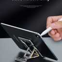 Cell Phone Stand, Fully Foldable,Aluminum Phone Stand with Non-Slip Anti-Scratch Pad Portable Ultra-Thin Phone Holder.Compatible with iPhone, iPad, Nintendo Switch, Tablets (7-13), All Phones Silver