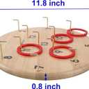 SUNGIFT Hook Ring Toss Game for Adults & Kids - Yard Hooky Ring Tossing Games - Hookie Wall Game Indoor & Outdoor Family Fun - Home, Party, Office, Camping & Backyard Games