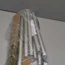 Silver Curtain Rods for Windows 72 to 144 inch, Heavy Duty Long Curtain Rod Adjustable, 1 inch Metal Drapery Rods with End Cap Finials, Modern Drapery Rods for Sliding Door, Bedroom, Living Room