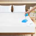 Queen Mattress Protector Waterproof Cover Absorbent Fitted Sheet up - 18'' Deep Pocket Mattress Cover Queen Size Bed Sheets, Terry Machine Wash Protection Mattress Protector