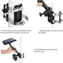 Wasserstein 2-in-1 Universal Pole Mount for Camera & Solar Panel Compatible with Wyze, Blink, Ring, Arlo, Eufy Camera (White)